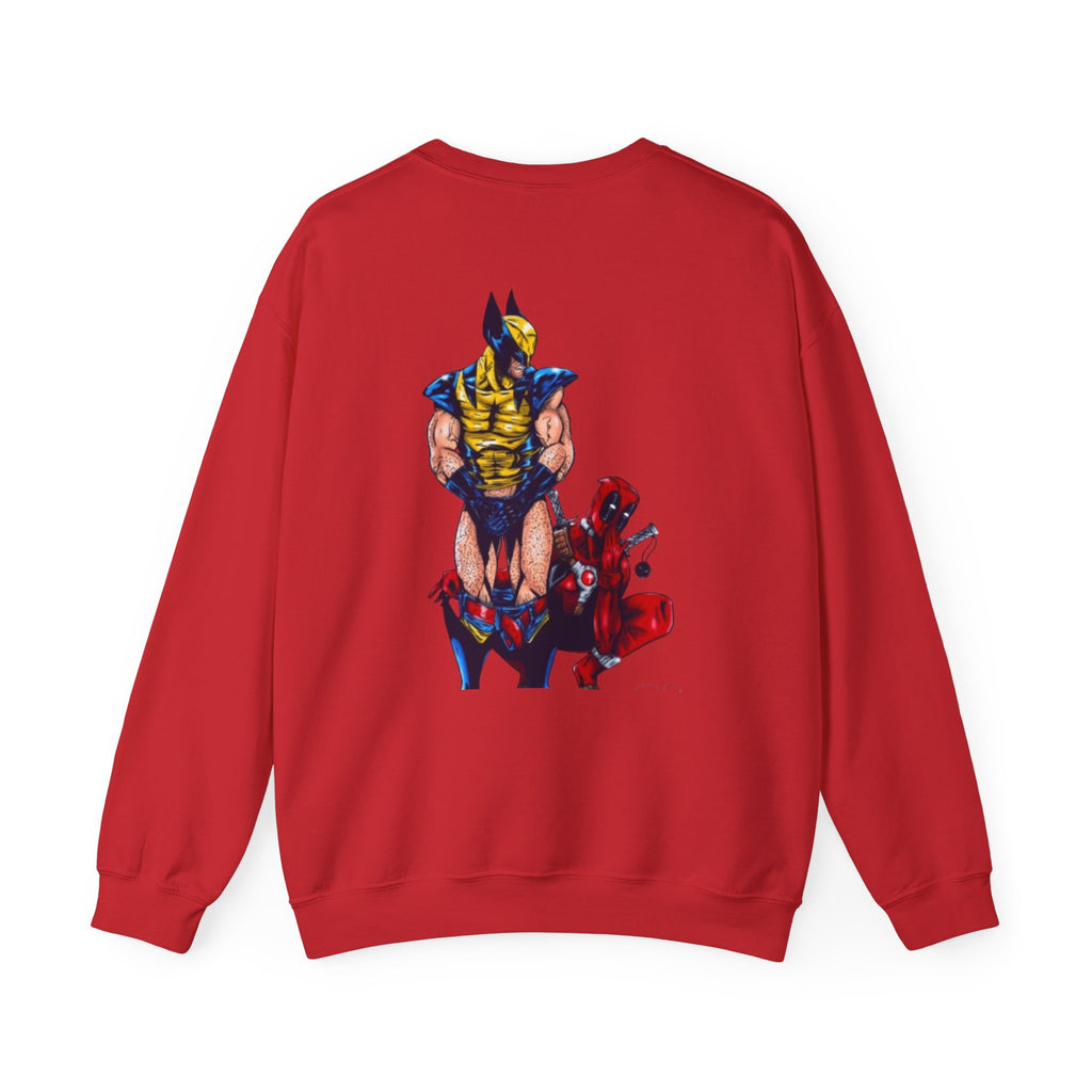 "Reckless" Graphic Sweatshirt — Wolverine & Deadpool Back Art Crewneck